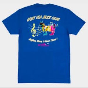Never worn, vibrant clue GOAT Jazz Club shirt